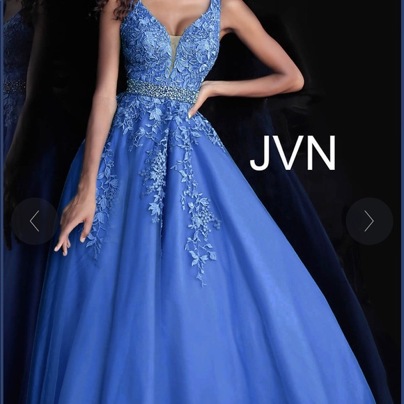 Ball-Gown-Style Embroidered-Bodice Long Prom Dress - Picture 3 of 6